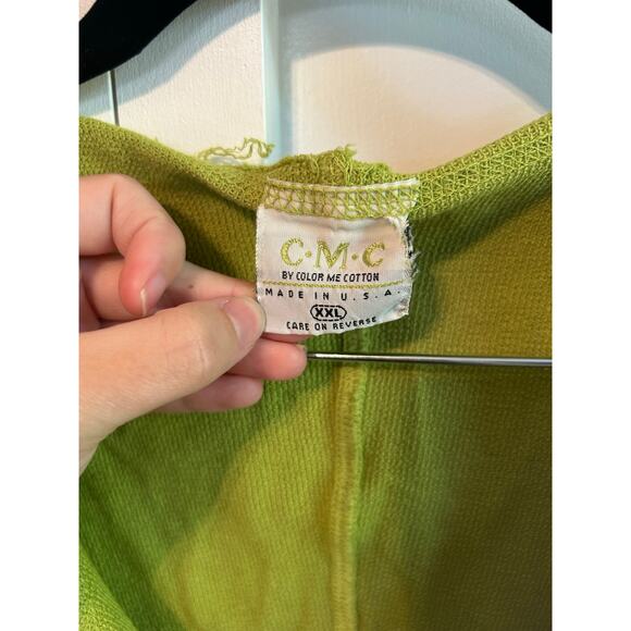 C.M.C by Color Me Cotton Green Raw Edge Cardigan XXL - Picture 3 of 4